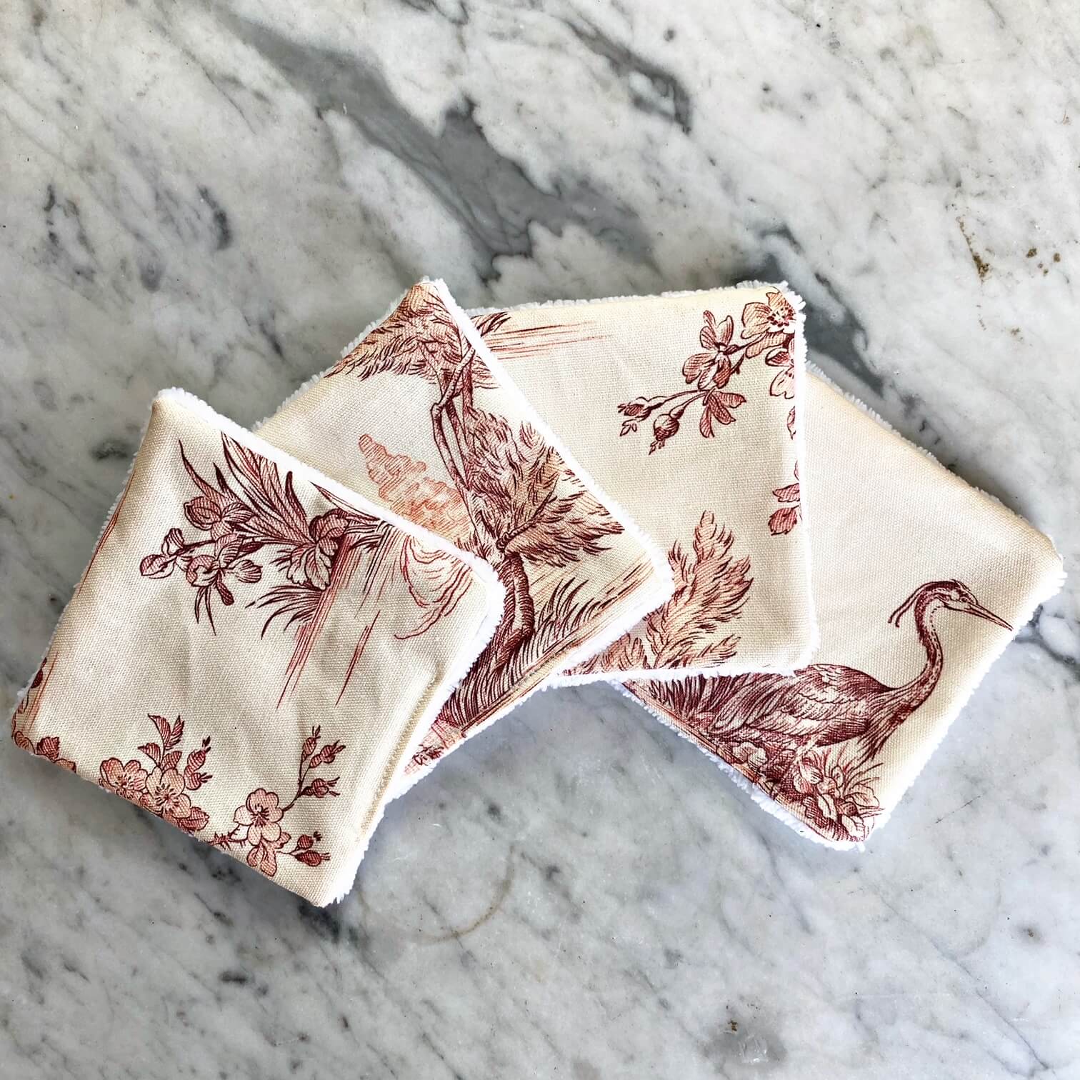 Lingettes toile de jouy (2)