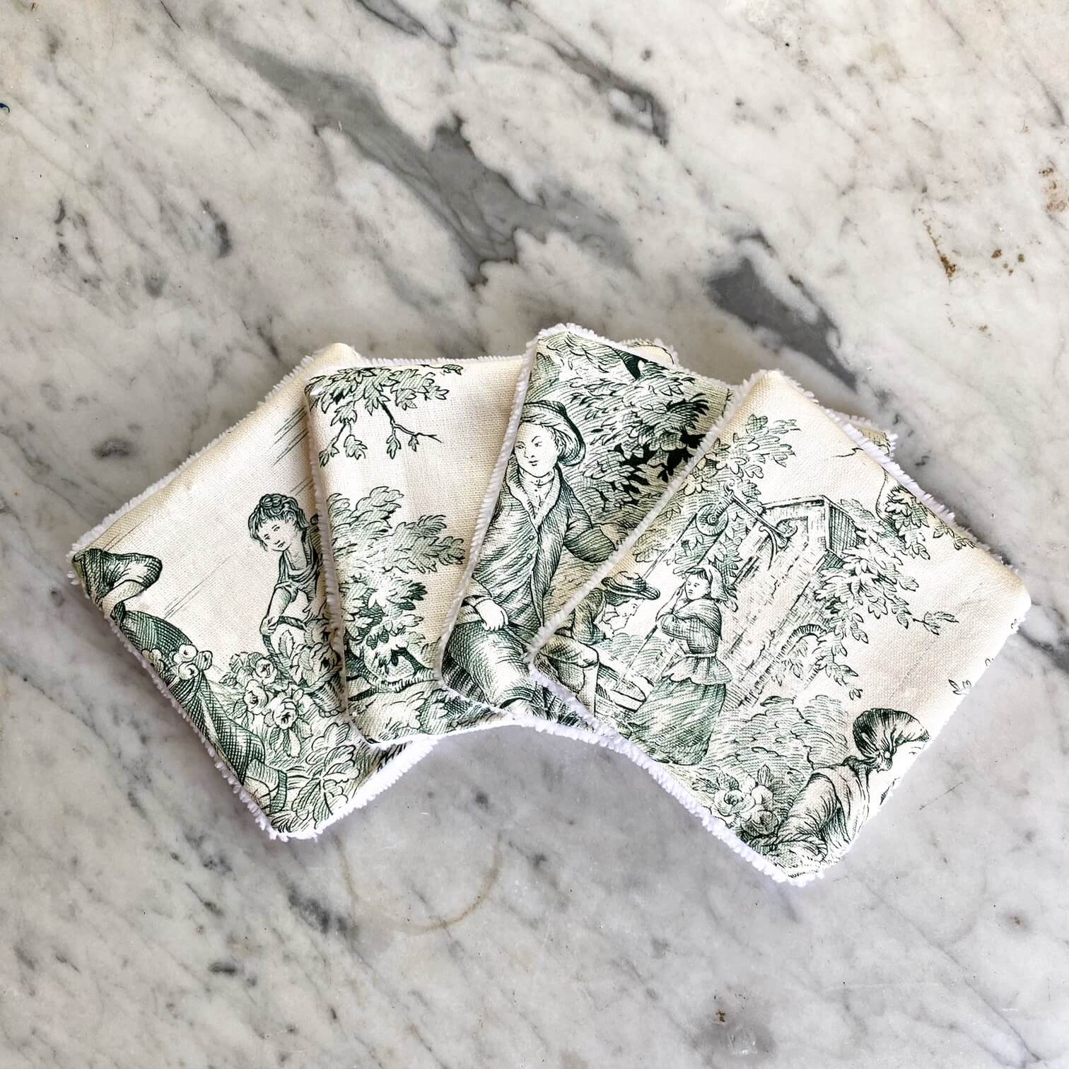 Lingettes toile de jouy (3)