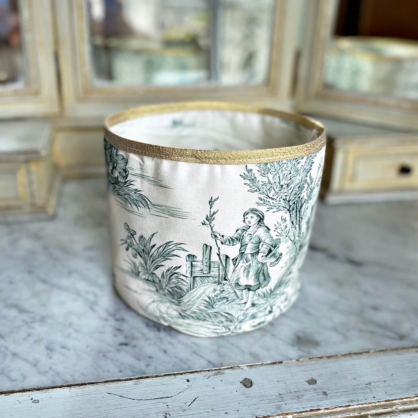 Panier en Toile de Jouy (2)