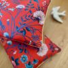 Coussin garance rouge fleurs des champs